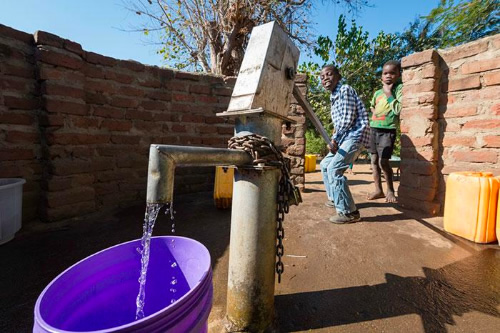 borehole providing clean water