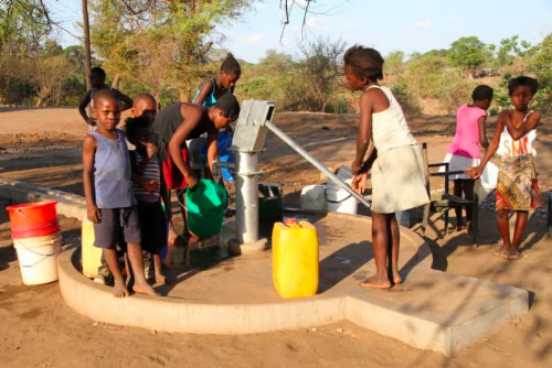 borehole providing clean water